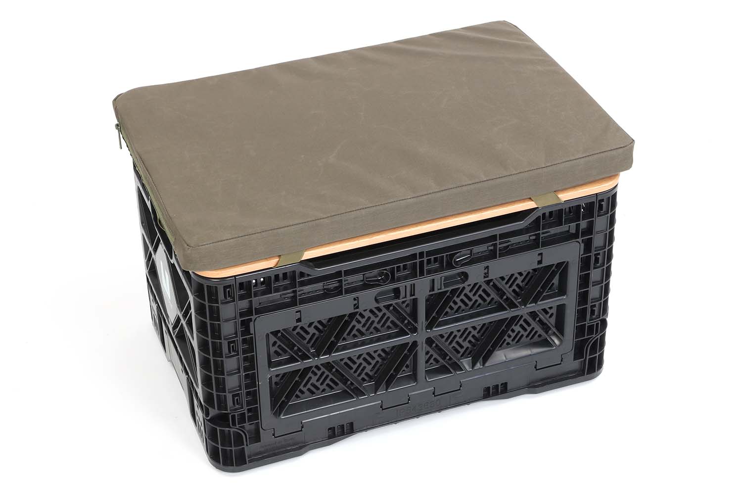 Sitzauflage für Faltbox, steingrau oliv