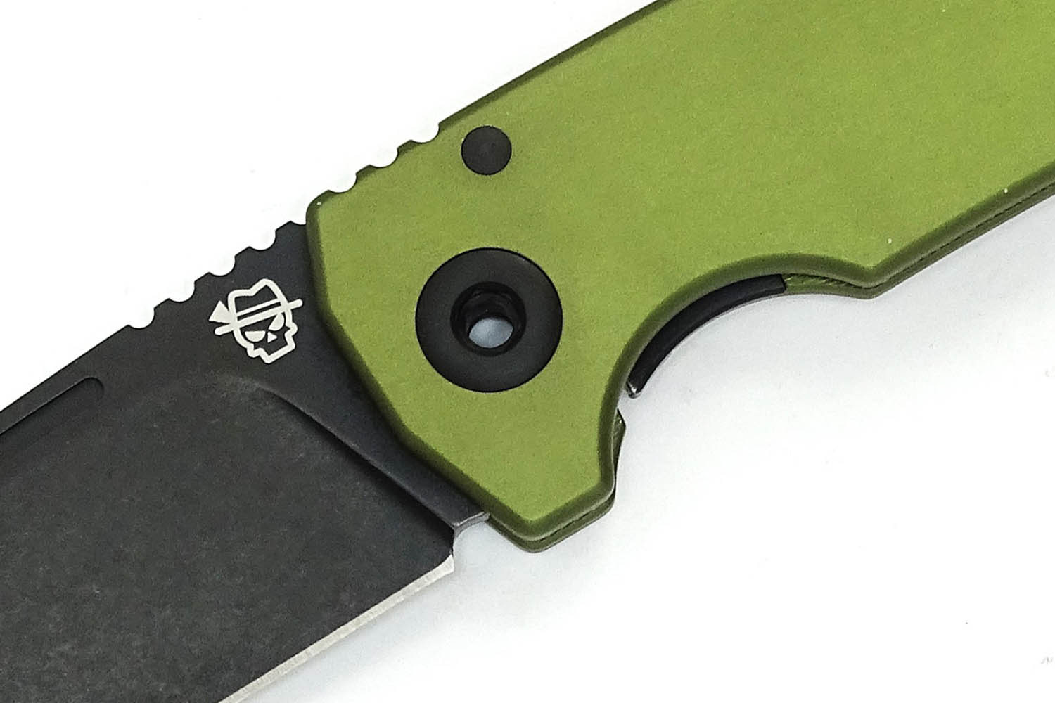 Klappmesser, integral grün, mit Aluminium-Schaft