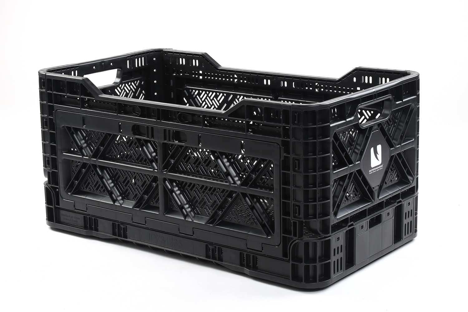 stapelbare Korbbox, 90l, schwarz stapelbare Korbbox, 90l, schwarz