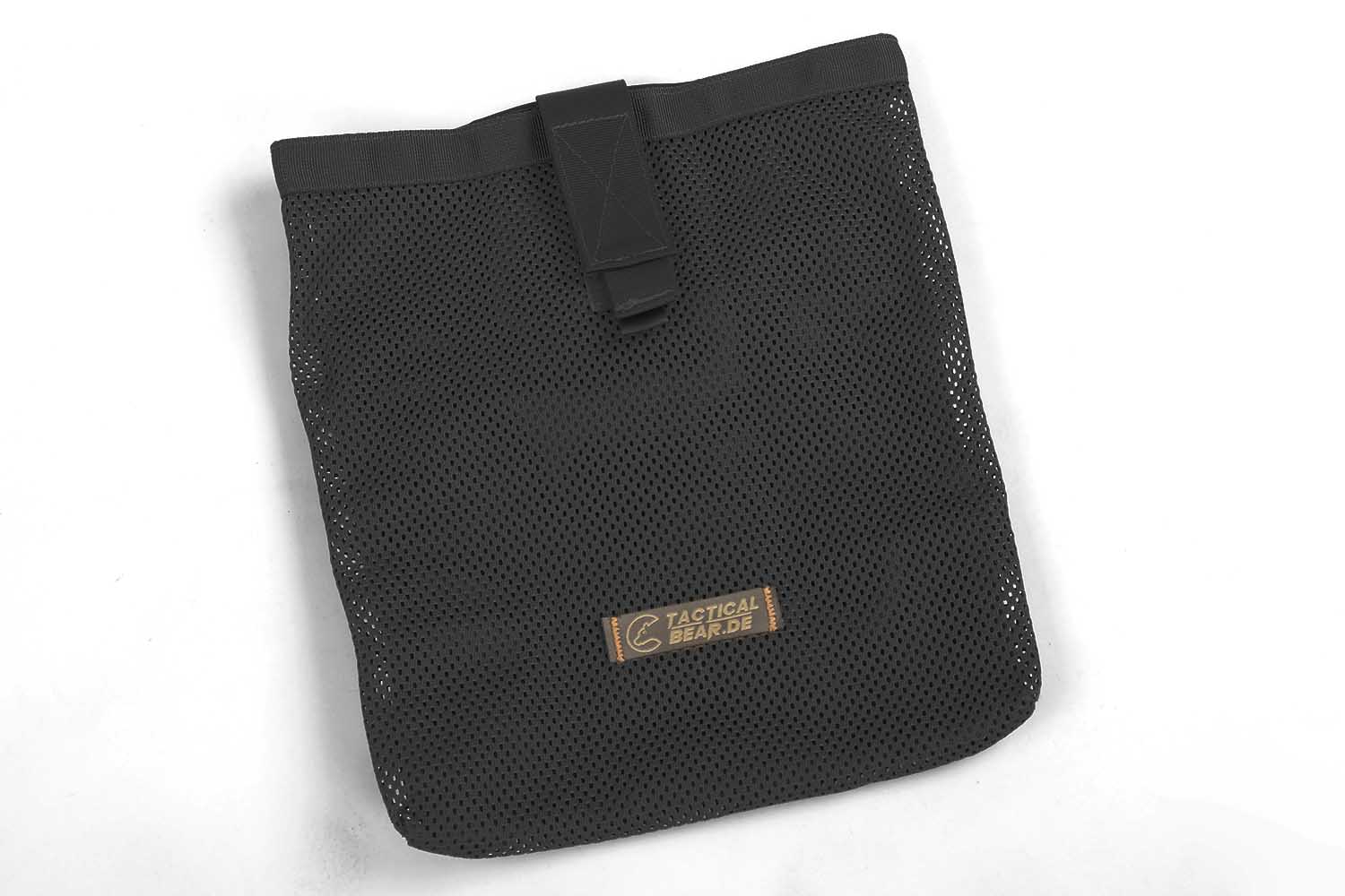 Dump Pouch, Leerhülsen Tasche, Mesh-Stoff, mit Klettverschluss, schwarz Dump Pouch, Leerhülsen Tasche, Mesh-Stoff, mit Klettverschluss, schwarz