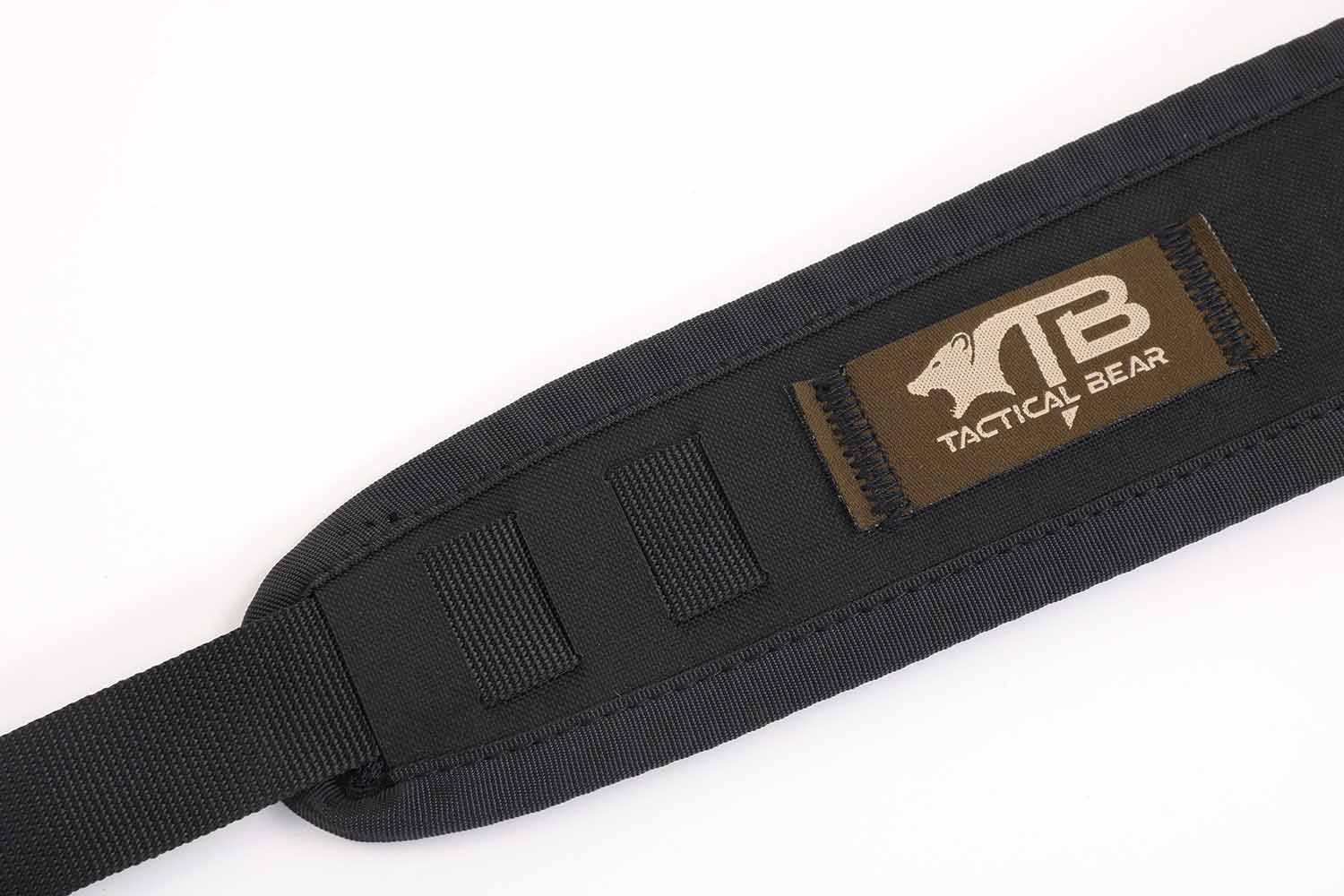 Gewehrriemen, Detailaufnahme Polsterung, schwarz