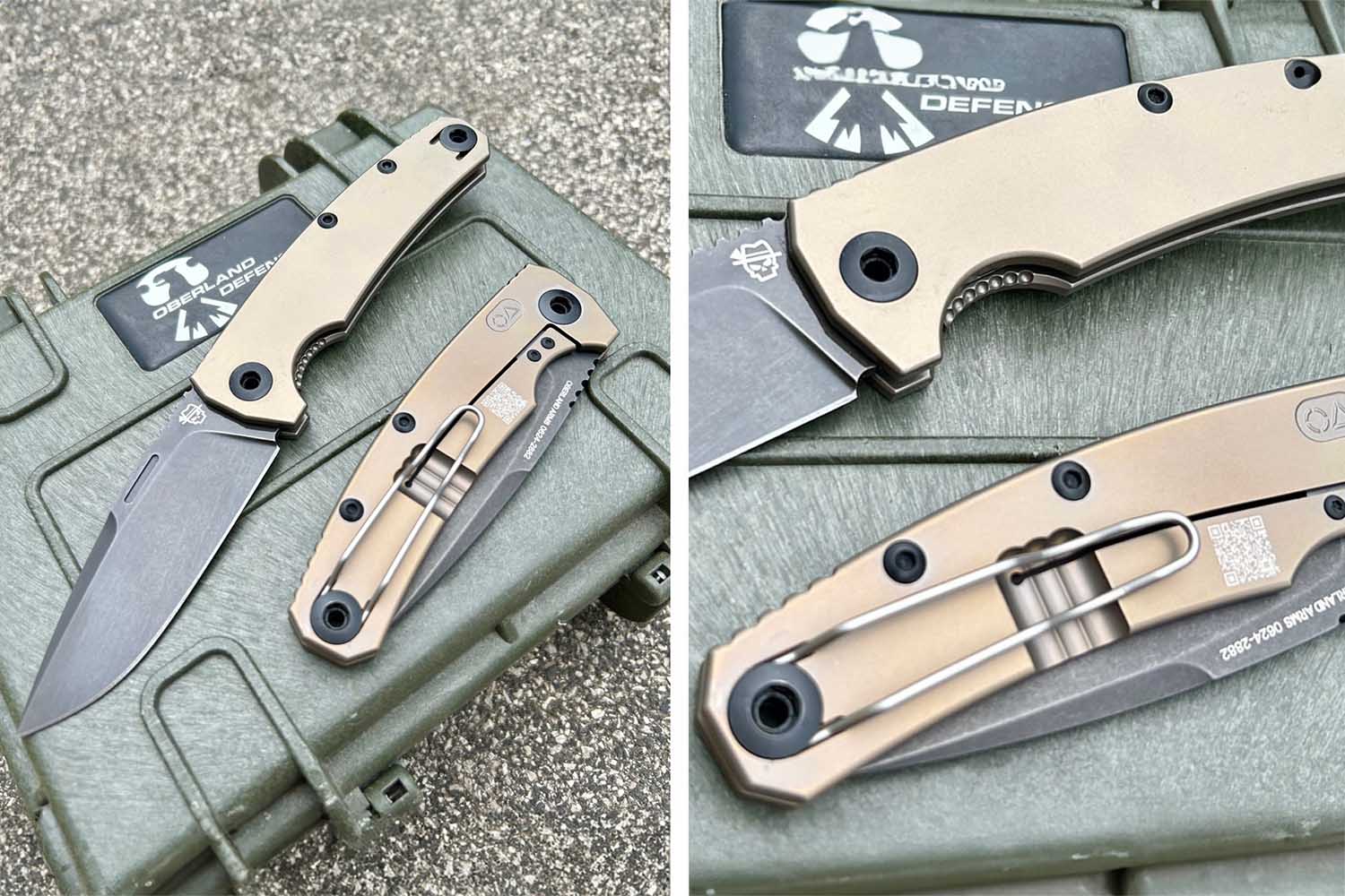 Titanspepp Messer, bronze
