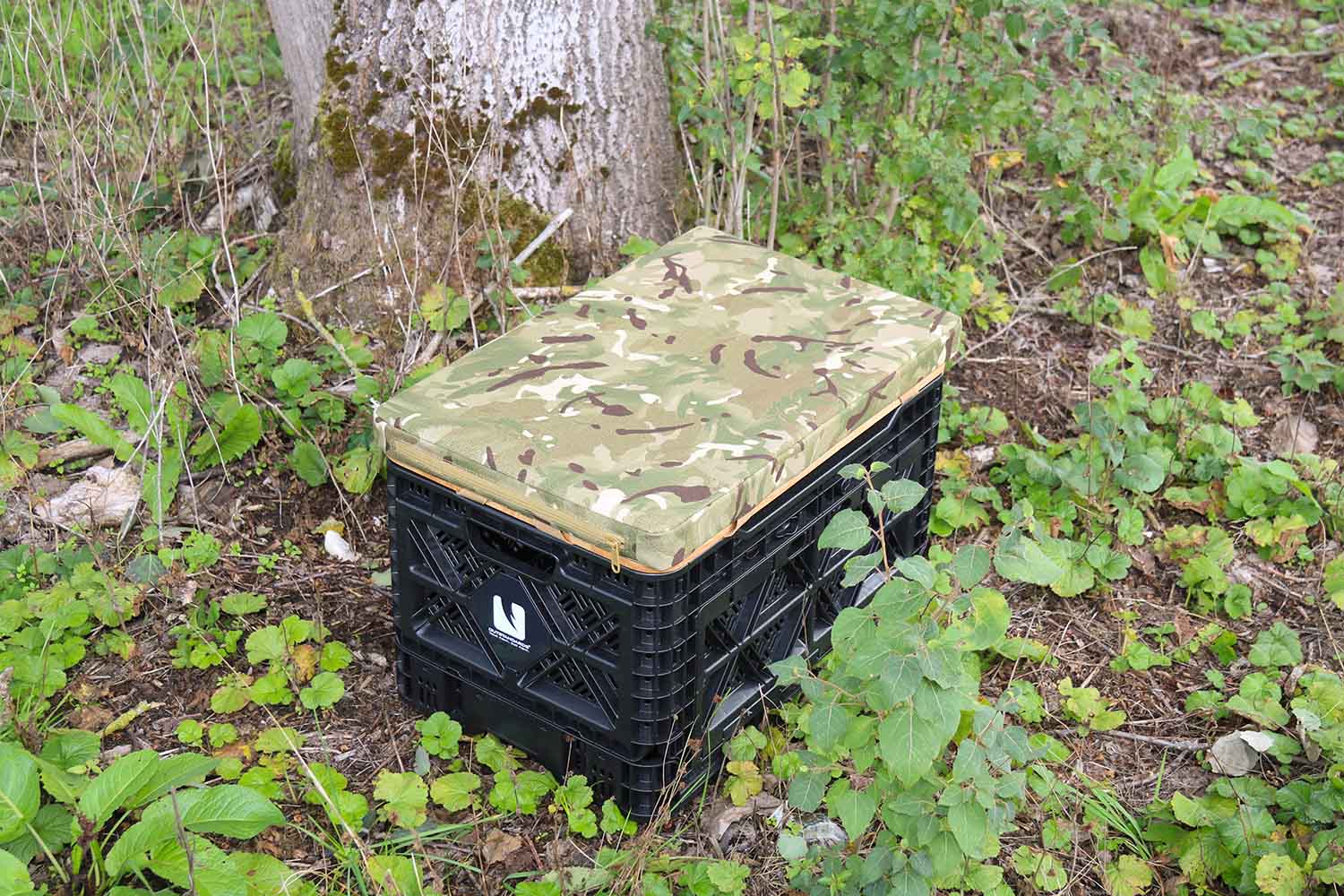 Kissen zum Sitzen auf Faltbox, multicam Kissen zum Sitzen auf Faltbox, multicam