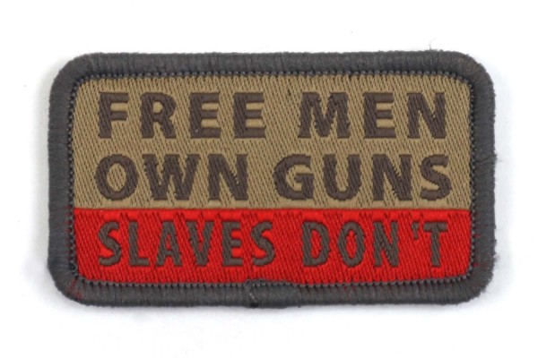 Morale Patch - FREE MEN OWN GUNS, gewebt